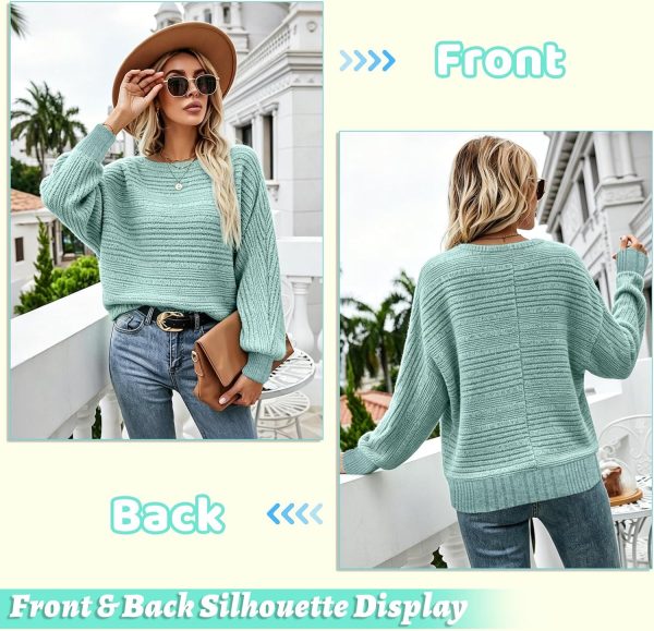 Ribbed Knitted Batwing Jumper