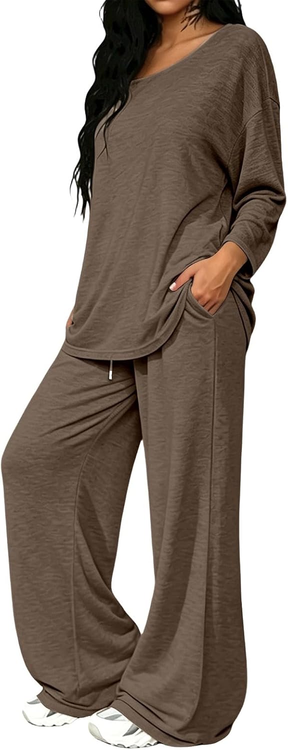 Long Sleeve Lounge Set with Pockets