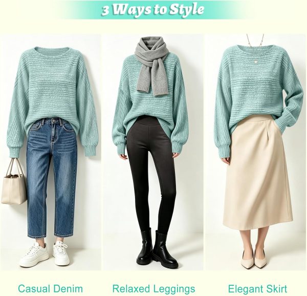 Ribbed Knitted Batwing Jumper