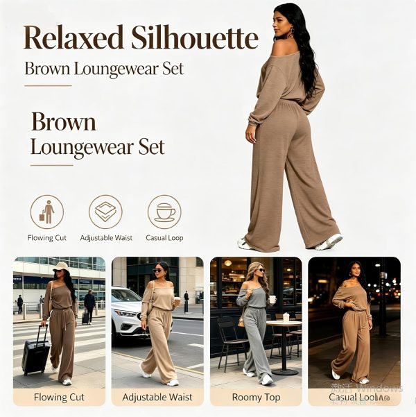 Long Sleeve Lounge Set with Pockets
