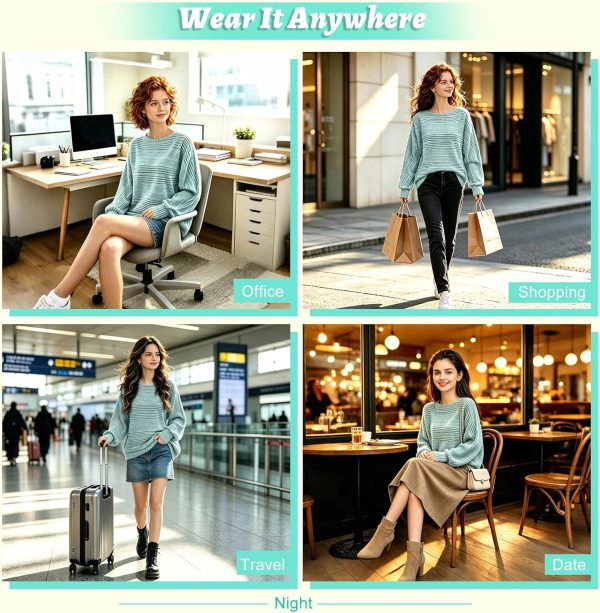 Ribbed Knitted Batwing Jumper