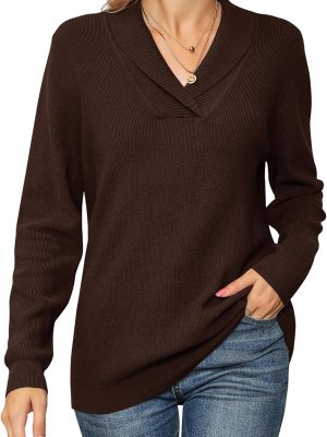 V Neck Collared Jumper