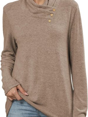 Long Sleeve Cowl Neck Tunic Jumper