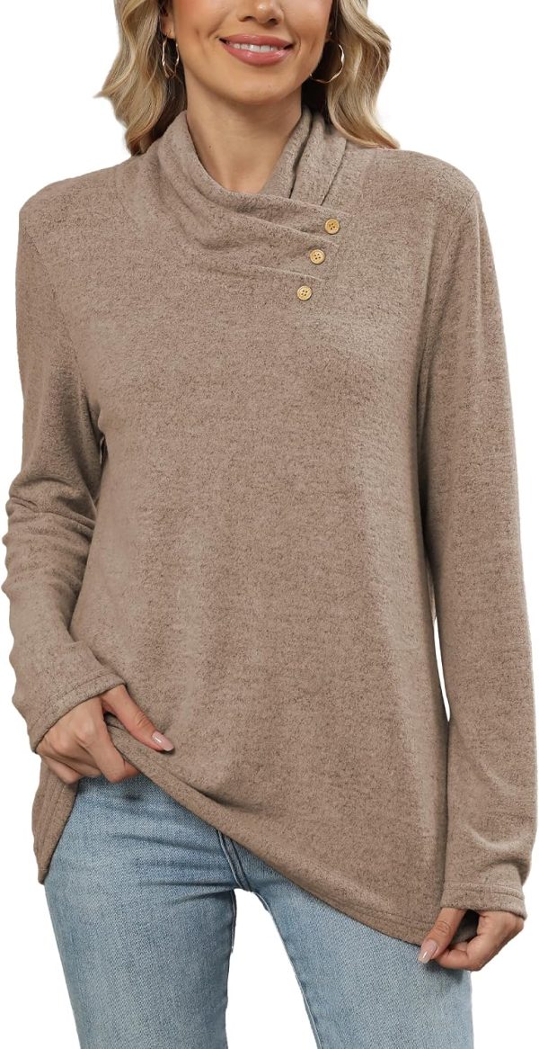 Long Sleeve Cowl Neck Tunic Jumper