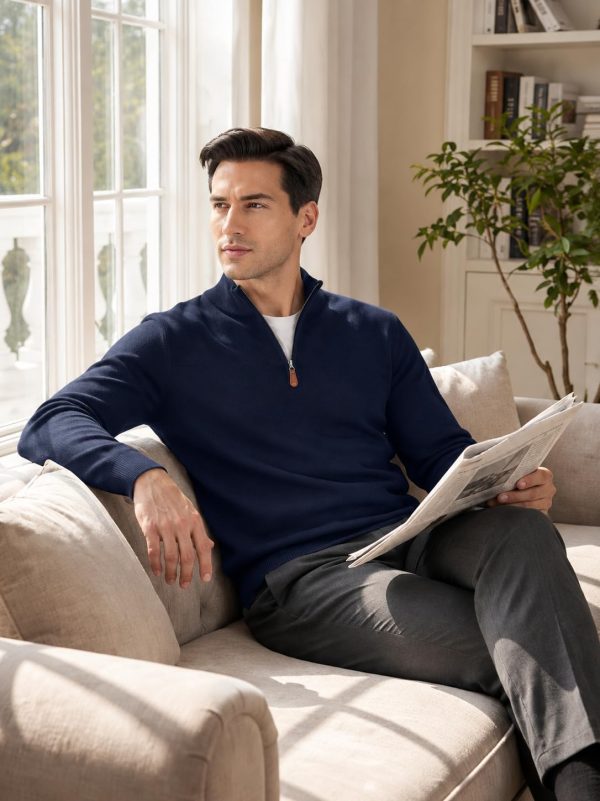 Quarter Zip Knitted Jumper